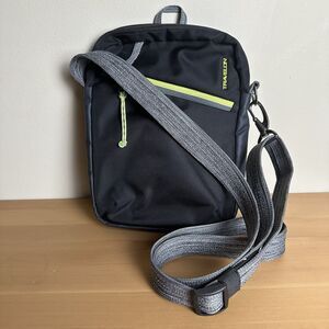 TRAVELON Crossbody Sling Bag Medium Black Green Multi-Pocket RFID Travel Purse